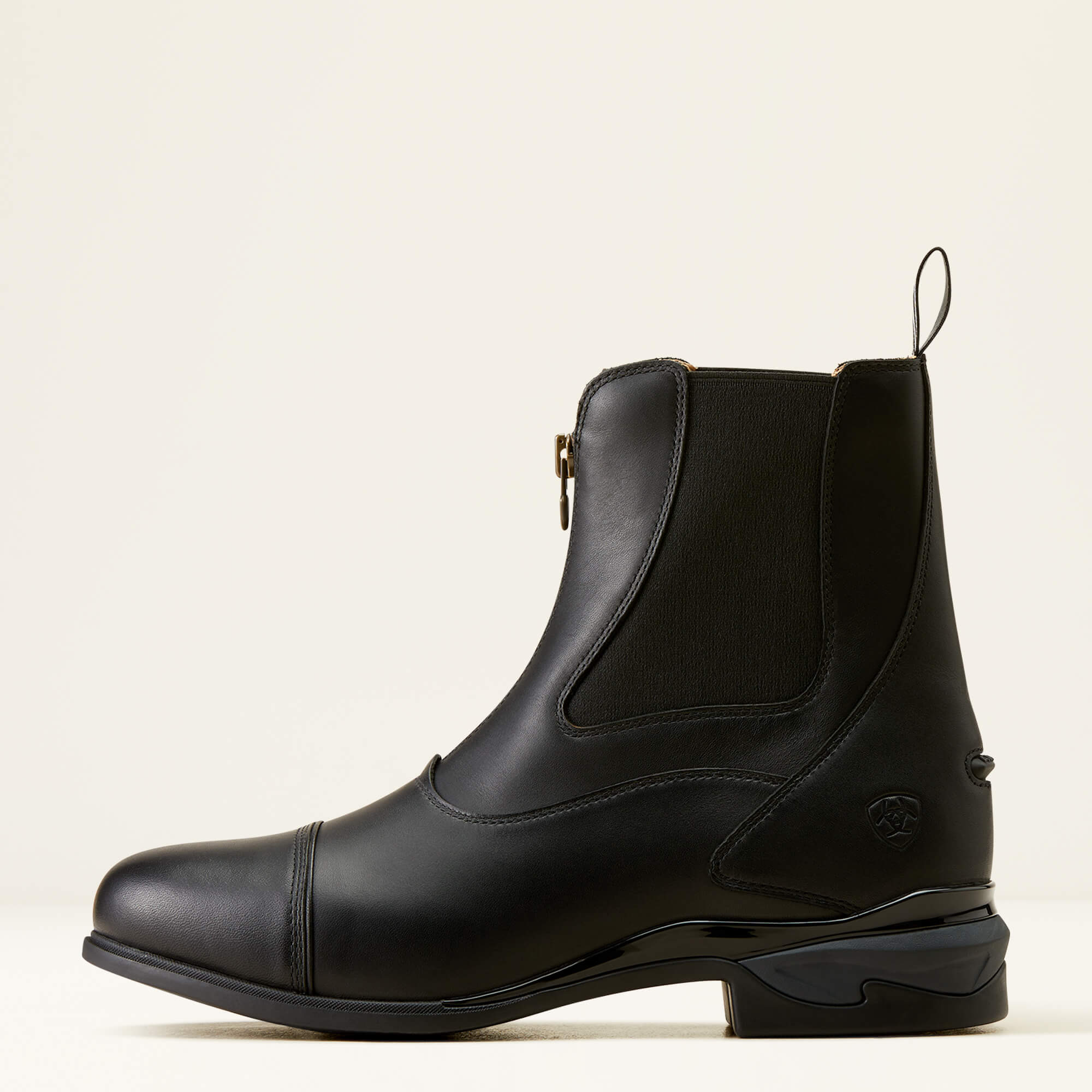 Ariat Men's Devon Zip Shock Shield Leather Paddock Boots - Black