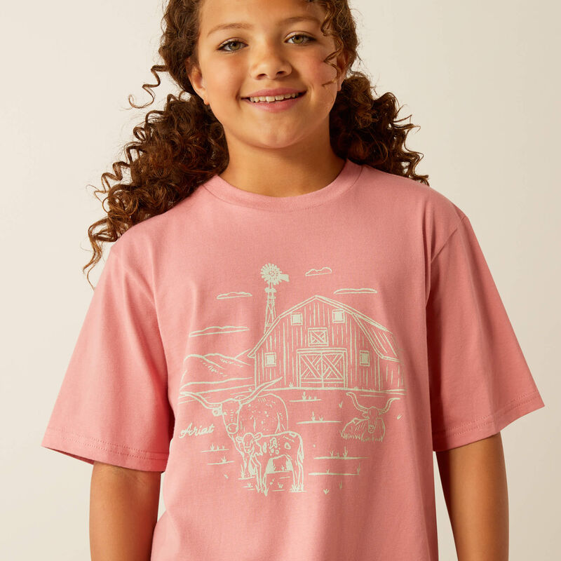 Ariat Girls Farm Scene SS T-Shirt