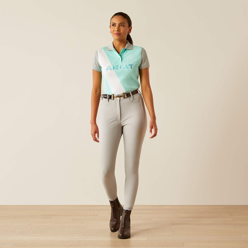 Ariat Wms Taryn SS Polo Beach Glass/Electric Green