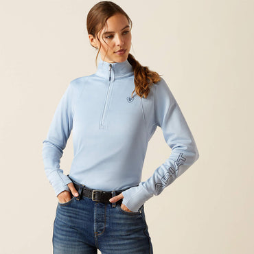 Ariat Women's Team EQ Half-Zip Fleece Pullover - Skyway Blue
