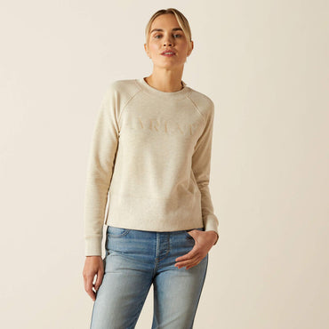 Ariat Women's Martine Crew Neck Sweatshirt - Pelican Heather
