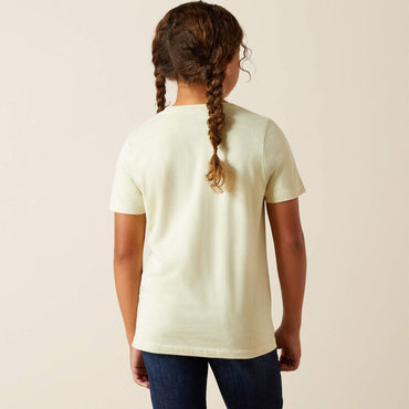 Ariat Girls Never Outta Style Short Sleeve Cotton Cowgirl T-Shirt - Wheat