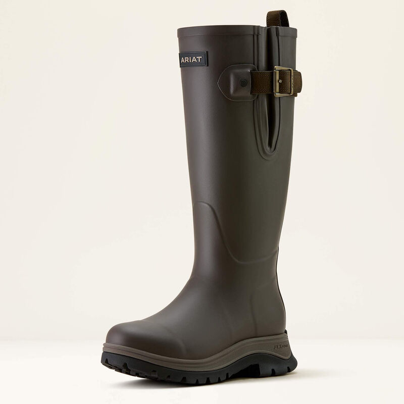 Ariat Women's Woodstock Waterproof Rubber Wellington Boots - Bracken Brown