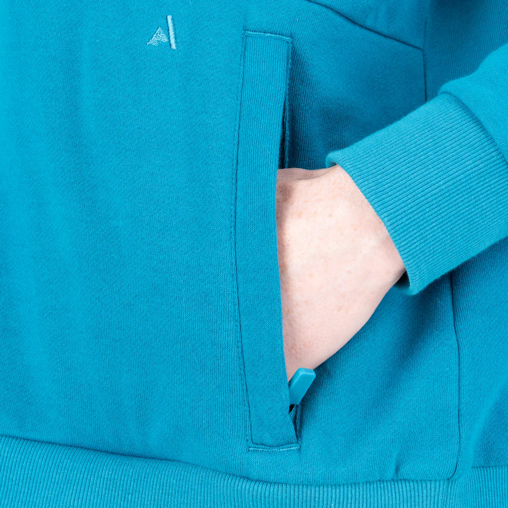 Aubrion Wmn React Quarter Zip Sweater Kingfisher