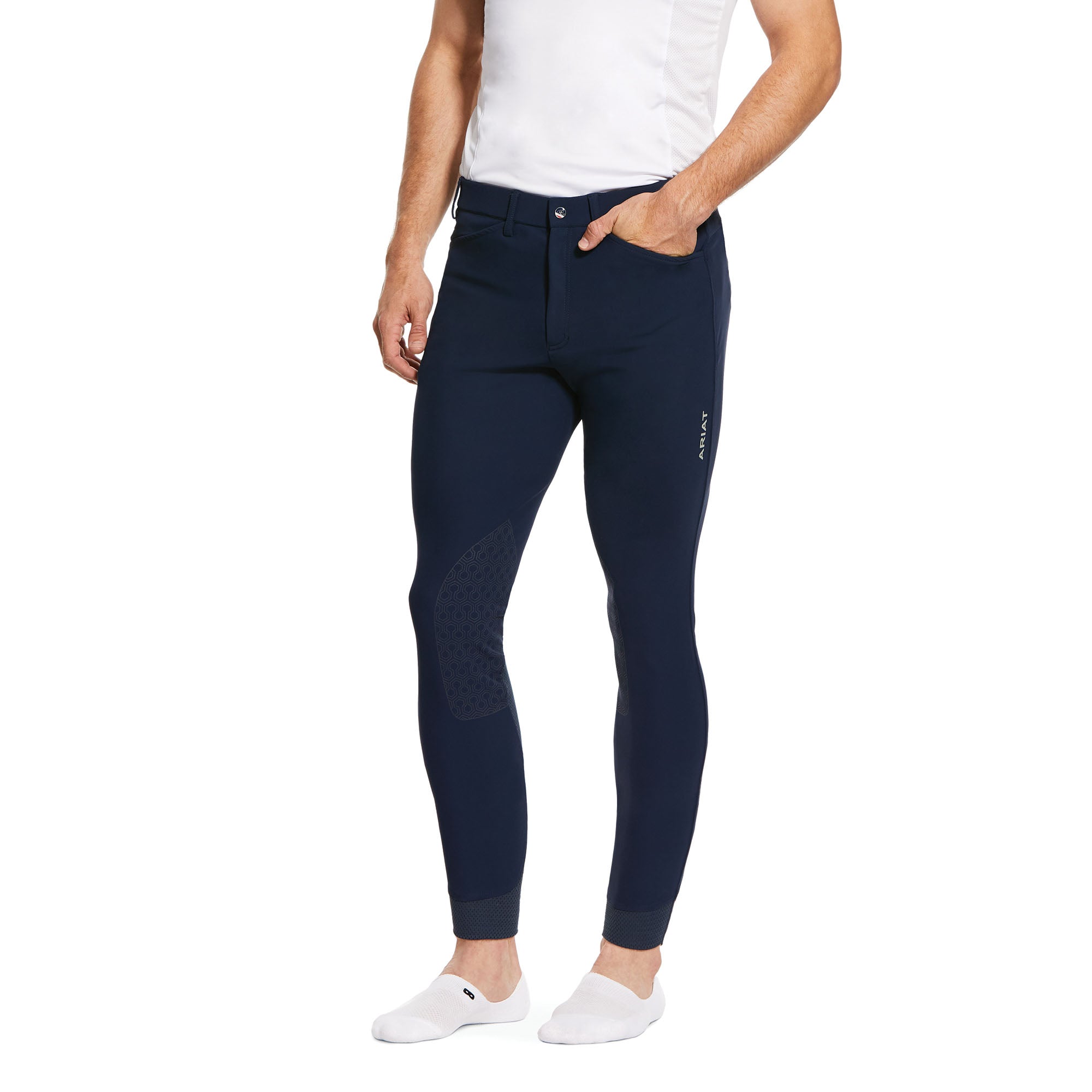 Mens Tri Factor Grip Knee Patch Breeches