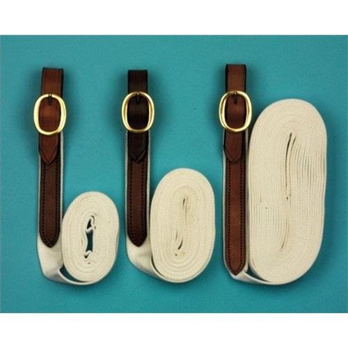 Equisential White Cotton Lead Leather Billet