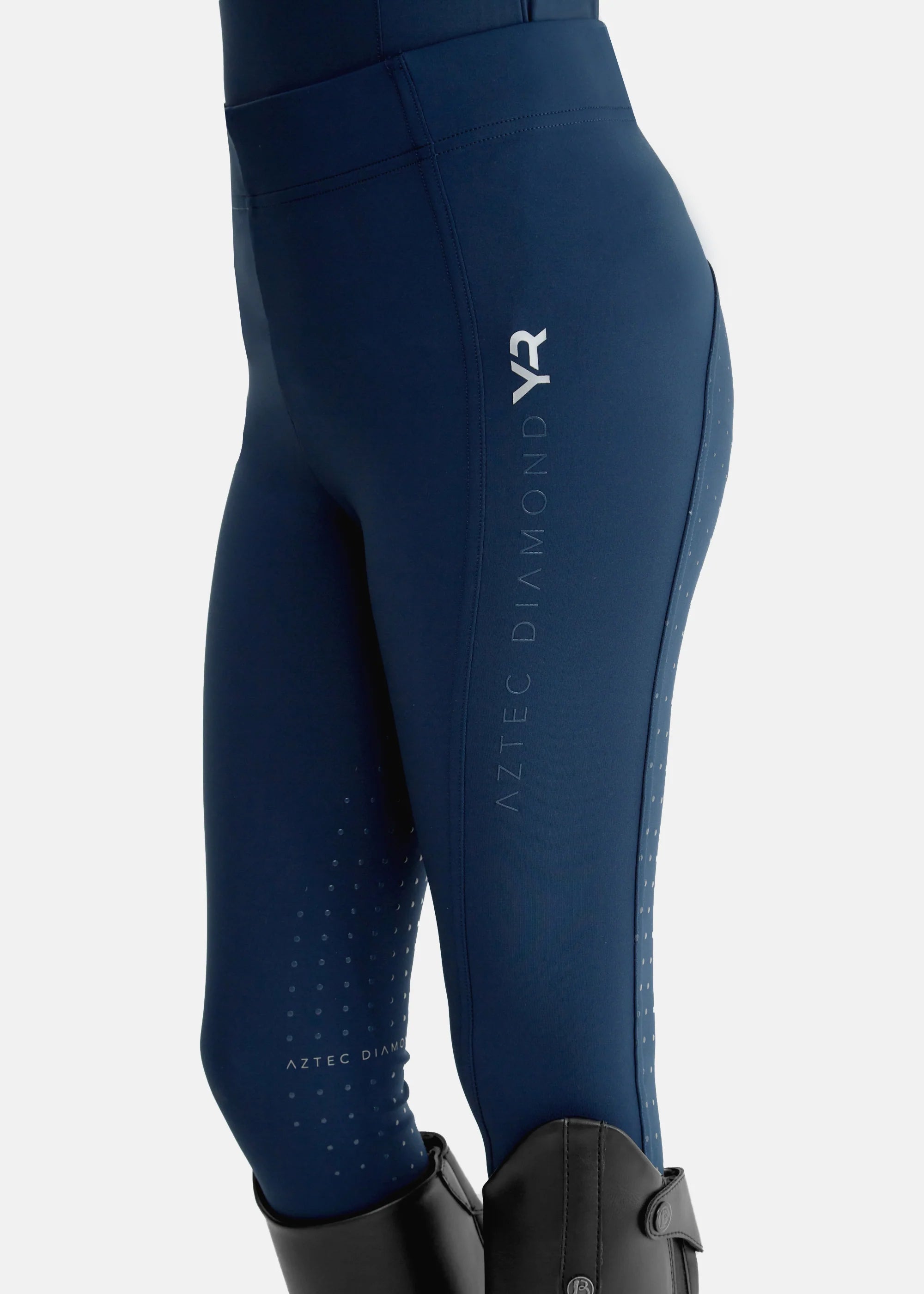 Aztec Diamond Kids' Junior YR Full Seat Riding Leggings - Black