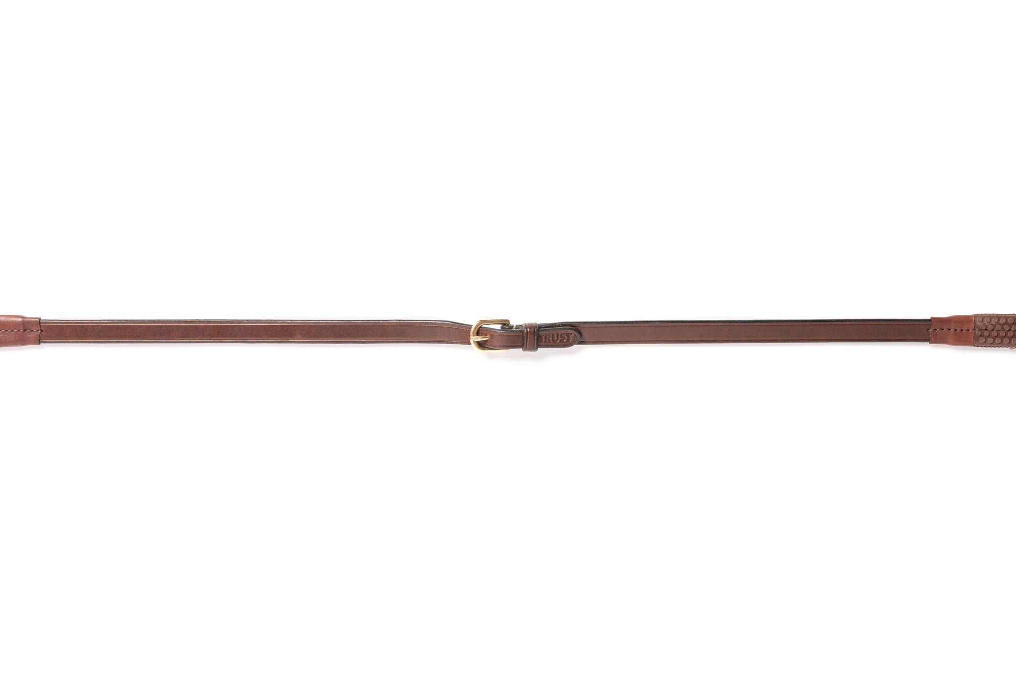Trust Fontainebleau 5/8inch Rubber Reins Brown/Silver