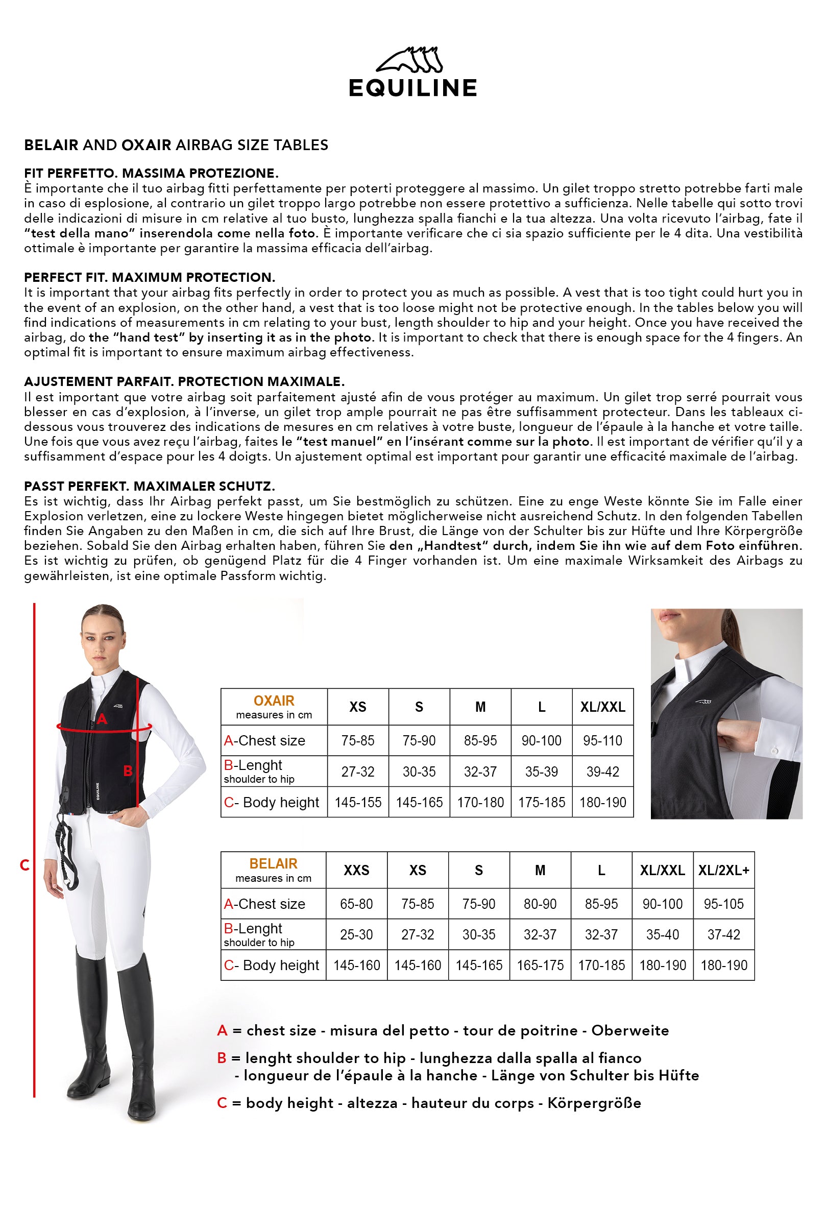 Equiline Unisex Air Vest - Navy