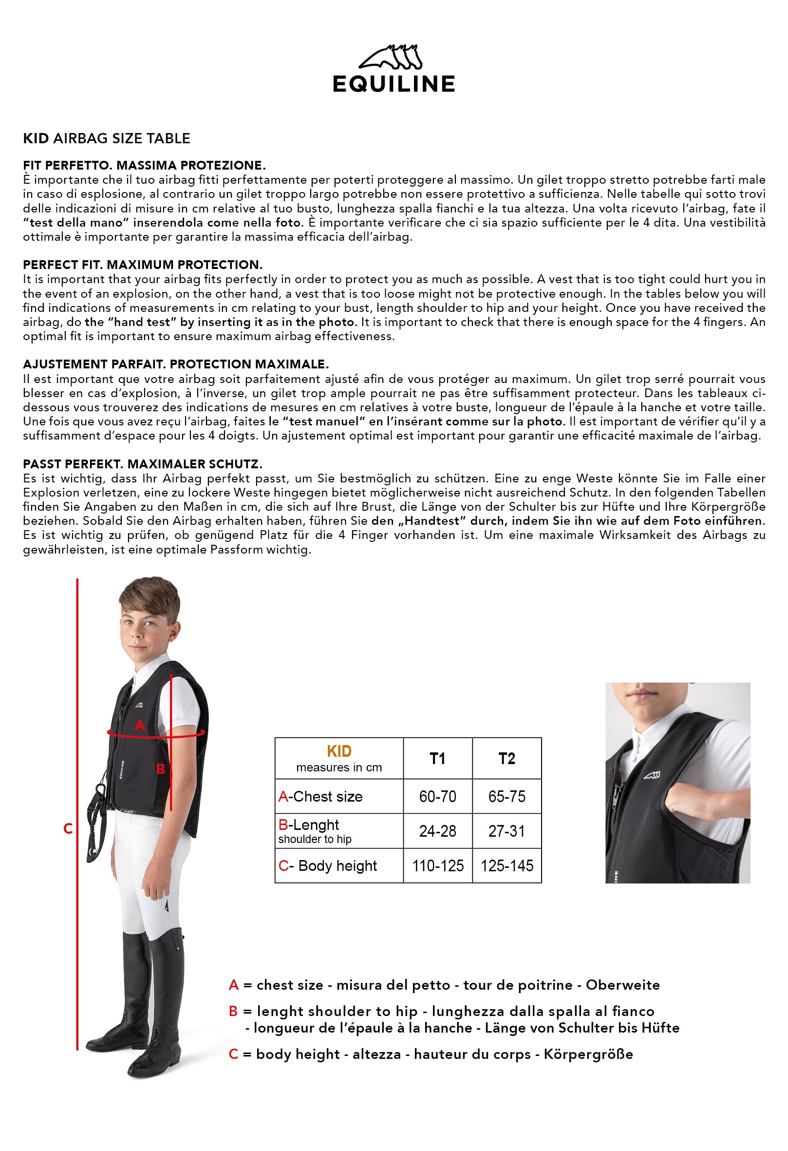Equiline Junior Air Vest - Black