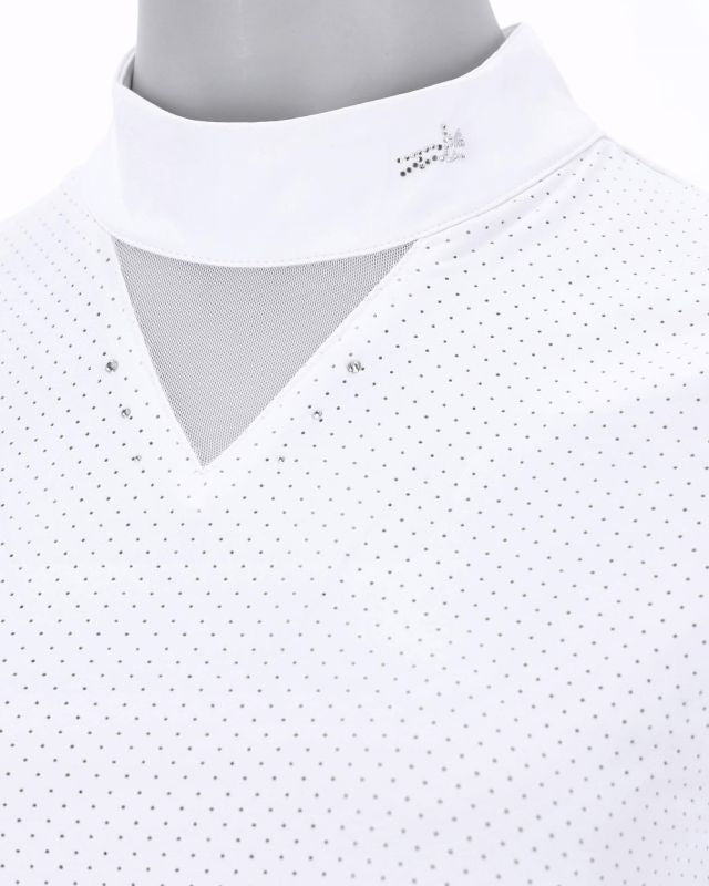 Schockemohle Wmn SPLea SS Show Shirt Optical White