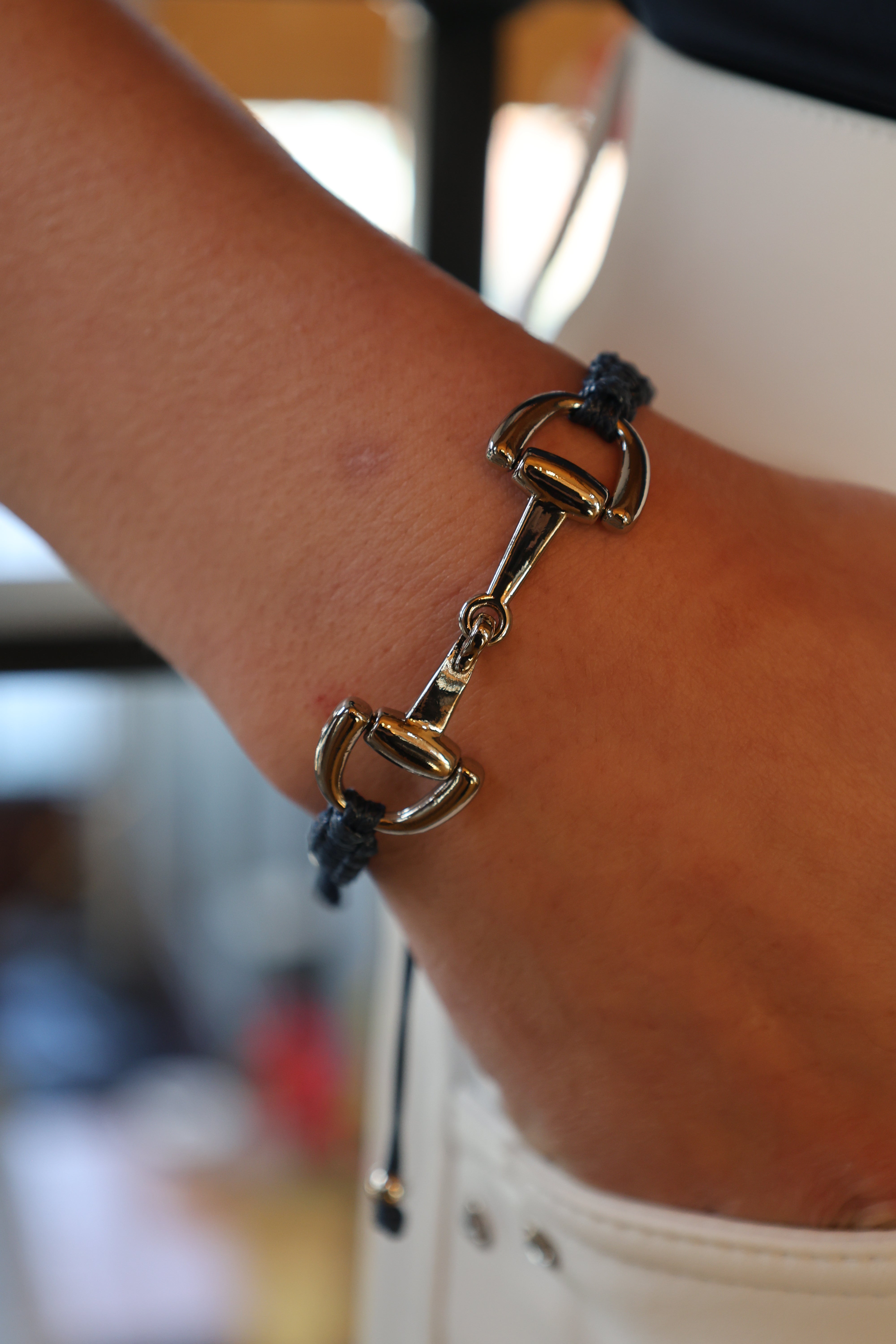 TRI Bracelet With Silver Snaffle Bit