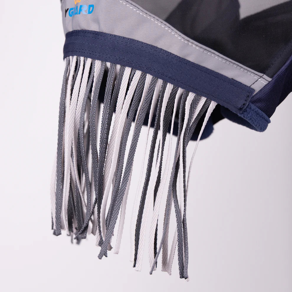 FlyGuard Pro Fine Mesh Fly Mask with Ears, Nose & Fringe - Jet