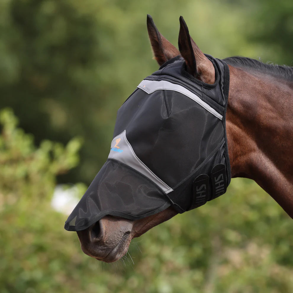 FlyGuard Pro Fine Mesh Fly Mask With Ear Hole & Nose