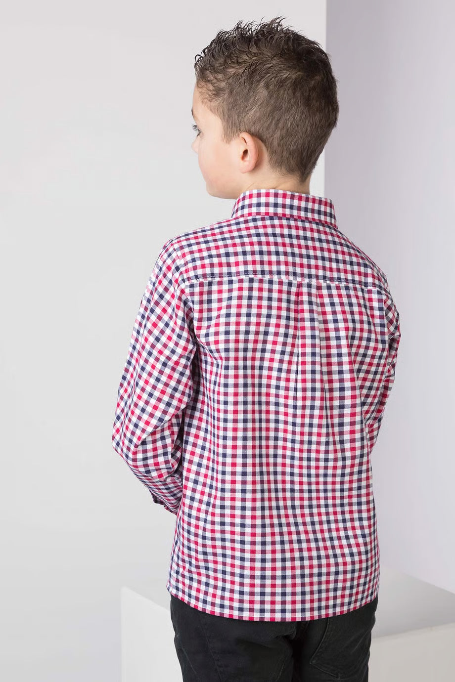 Rydale Junior Country Check Shirts Richmond Red/Navy