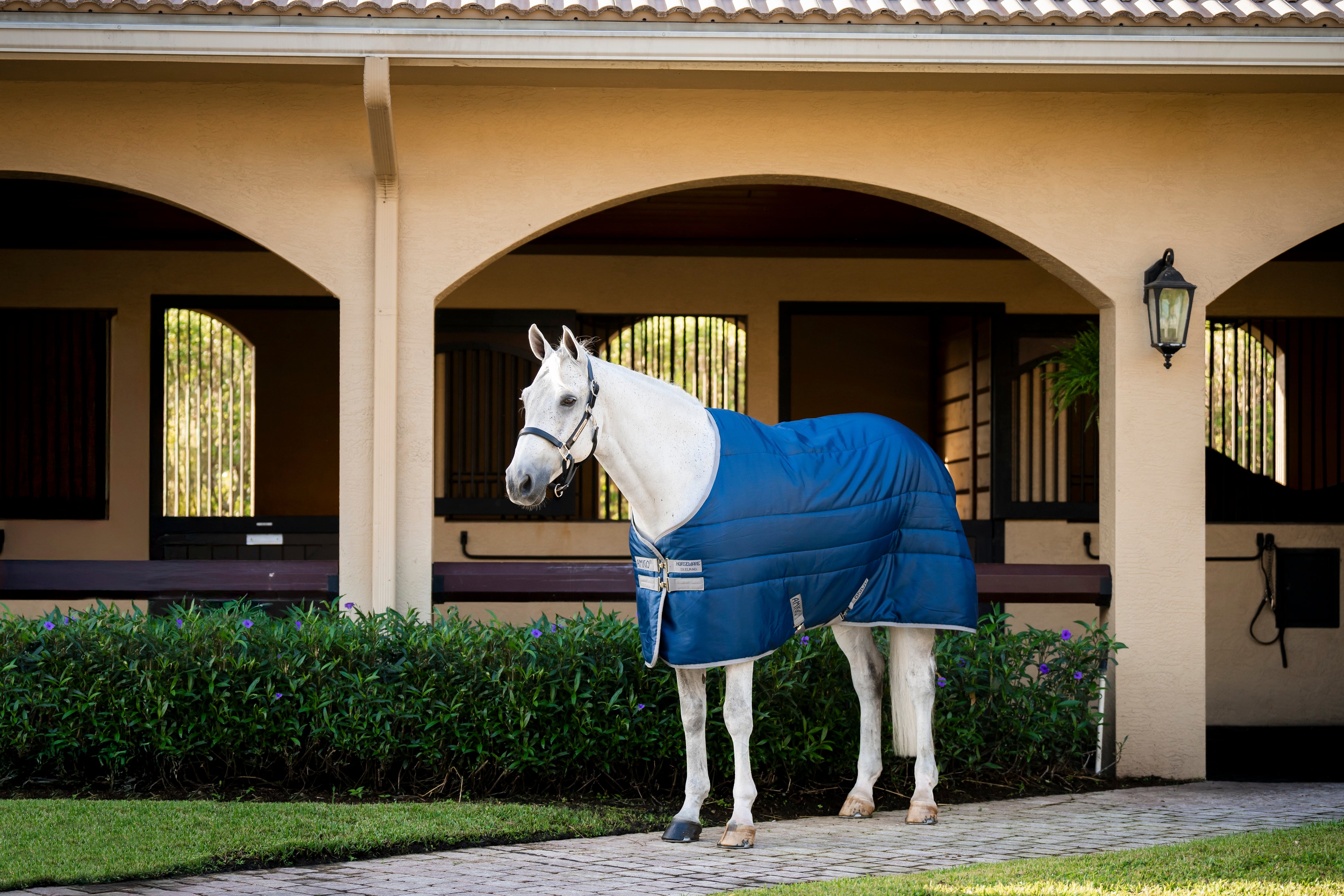 Amigo Horseware Ripstop Insulator Stable Rug Lightweight 100g - Navy/Grey