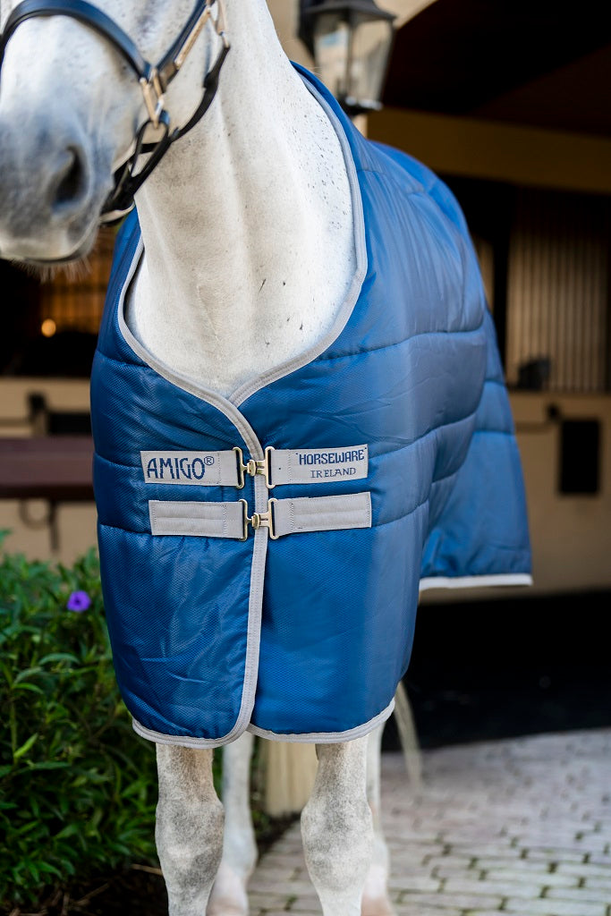 Amigo Horseware Ripstop Insulator Stable Rug Lightweight 100g - Navy/Grey