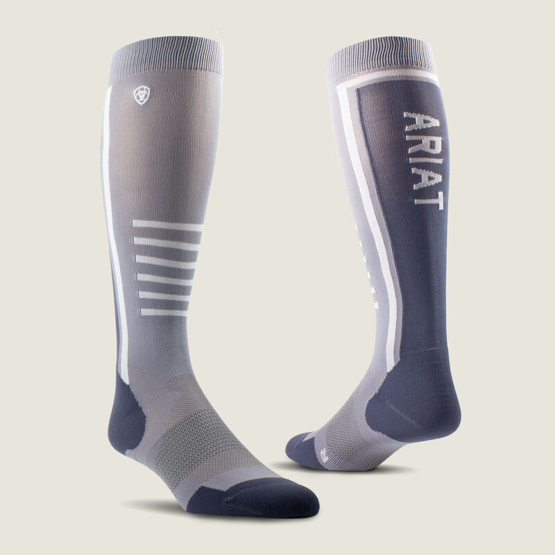 AriatTEK Slimline Performance Socks in Grey/Black