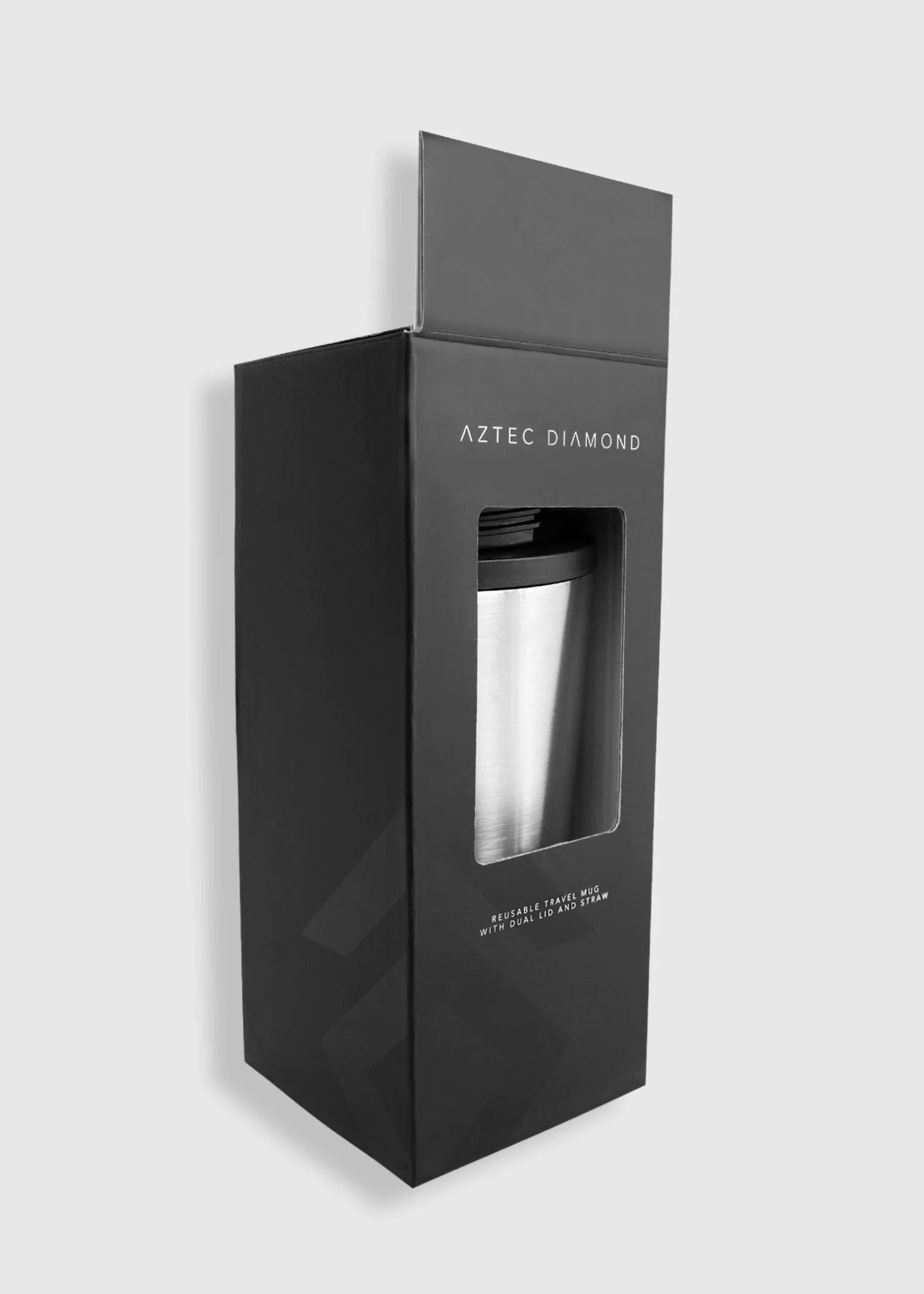 Aztec Diamond Double Dual Lid Stainless Steel Travel Mug