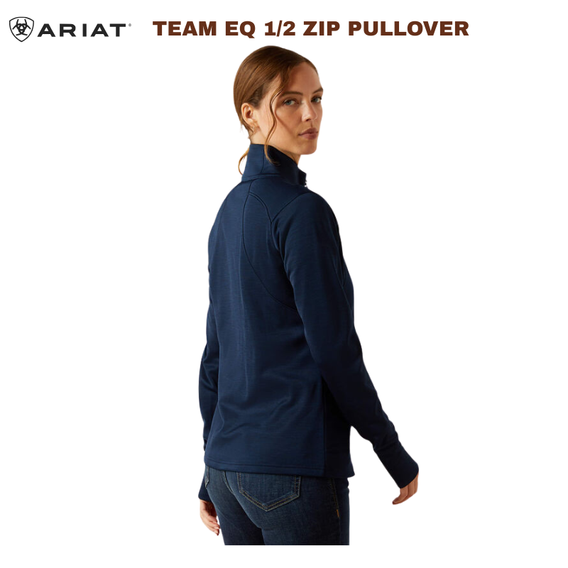 Ariat Wms Team EQ 1/2 Zip Pullover Navy
