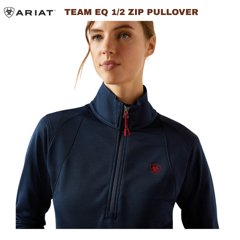 Ariat Wms Team EQ 1/2 Zip Pullover Navy