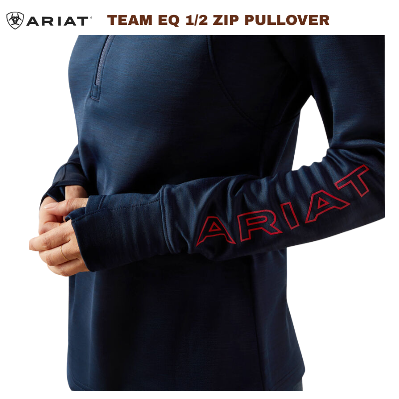 Ariat Wms Team EQ 1/2 Zip Pullover Navy