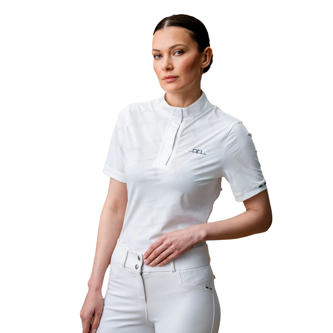 AA Elena Short Sleeve Show Shirt White
