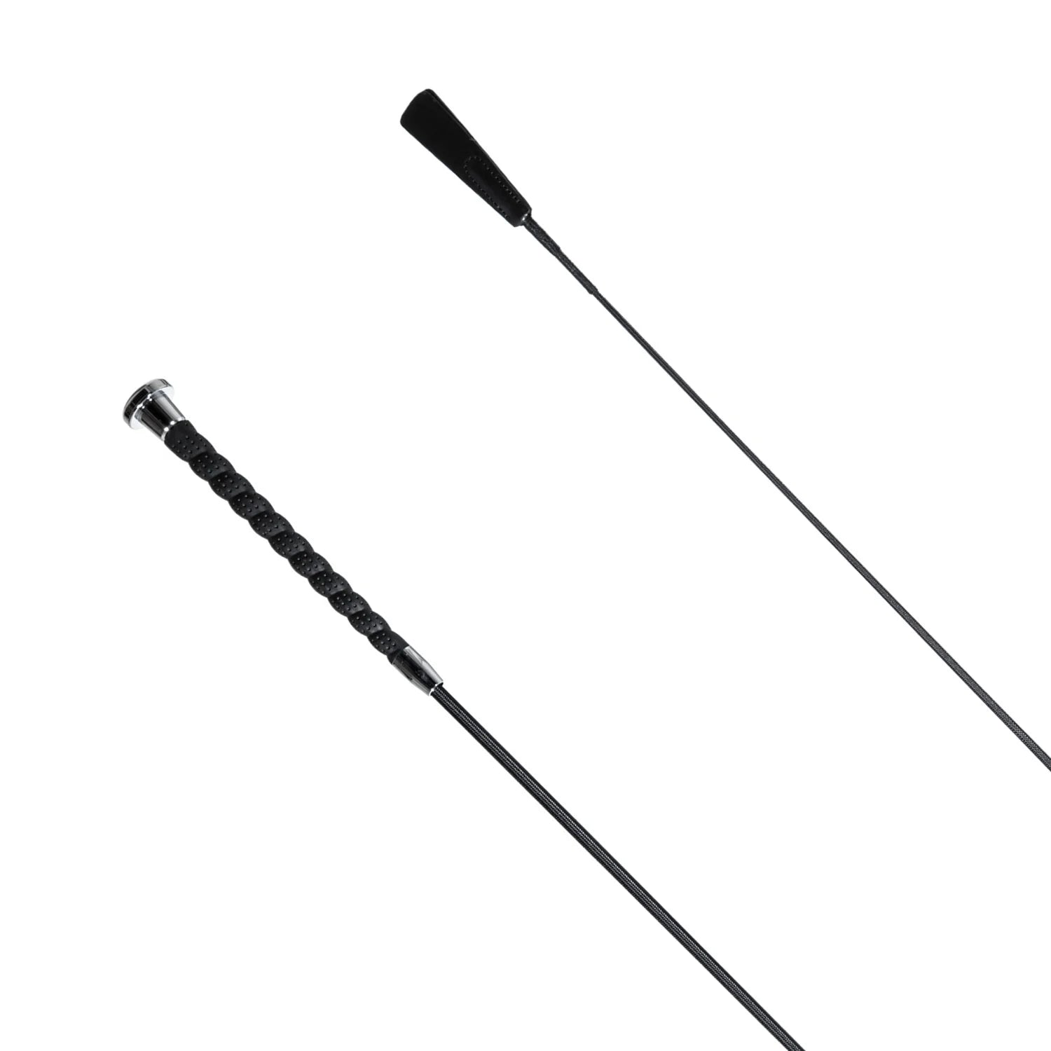 CD Spiral Handle w/cap Dressage Whip Black 110cm