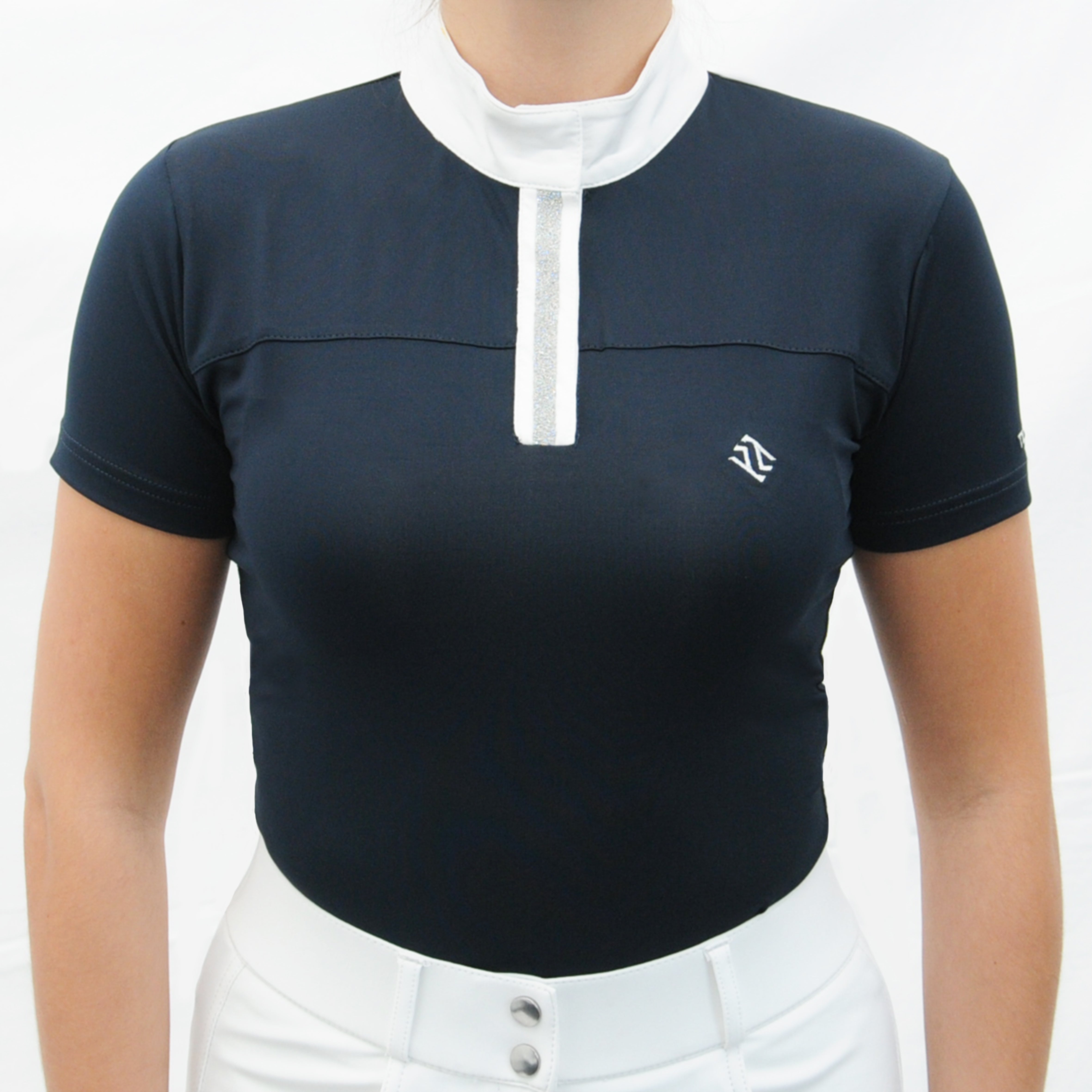 Tesoro Ladies Crystal Show Shirt - Navy
