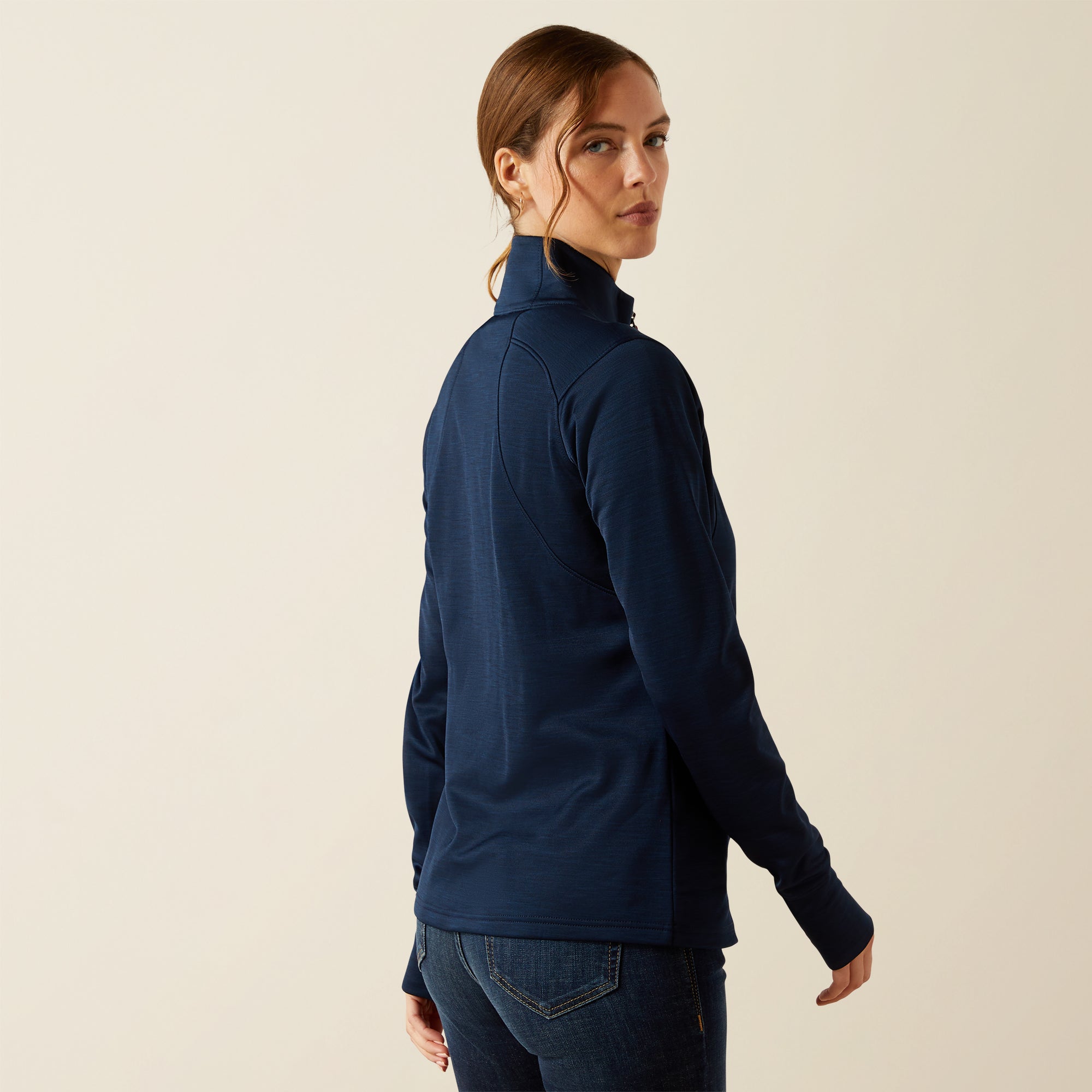 Ariat Wms Team EQ 1/2 Zip Pullover Navy