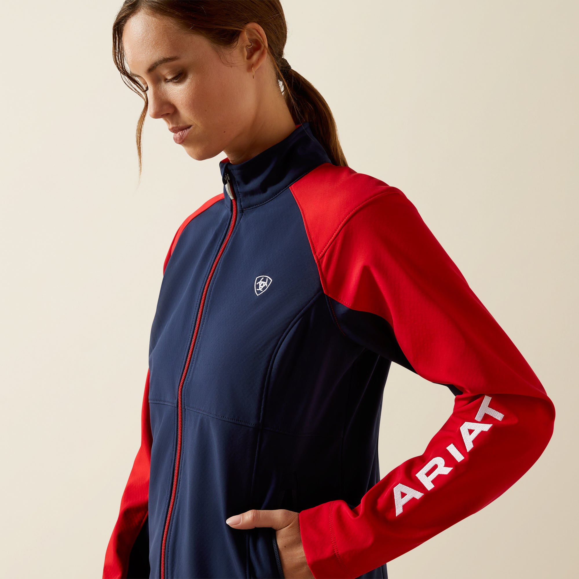 Ariat Womens Team EQ Jacket Navy/Red
