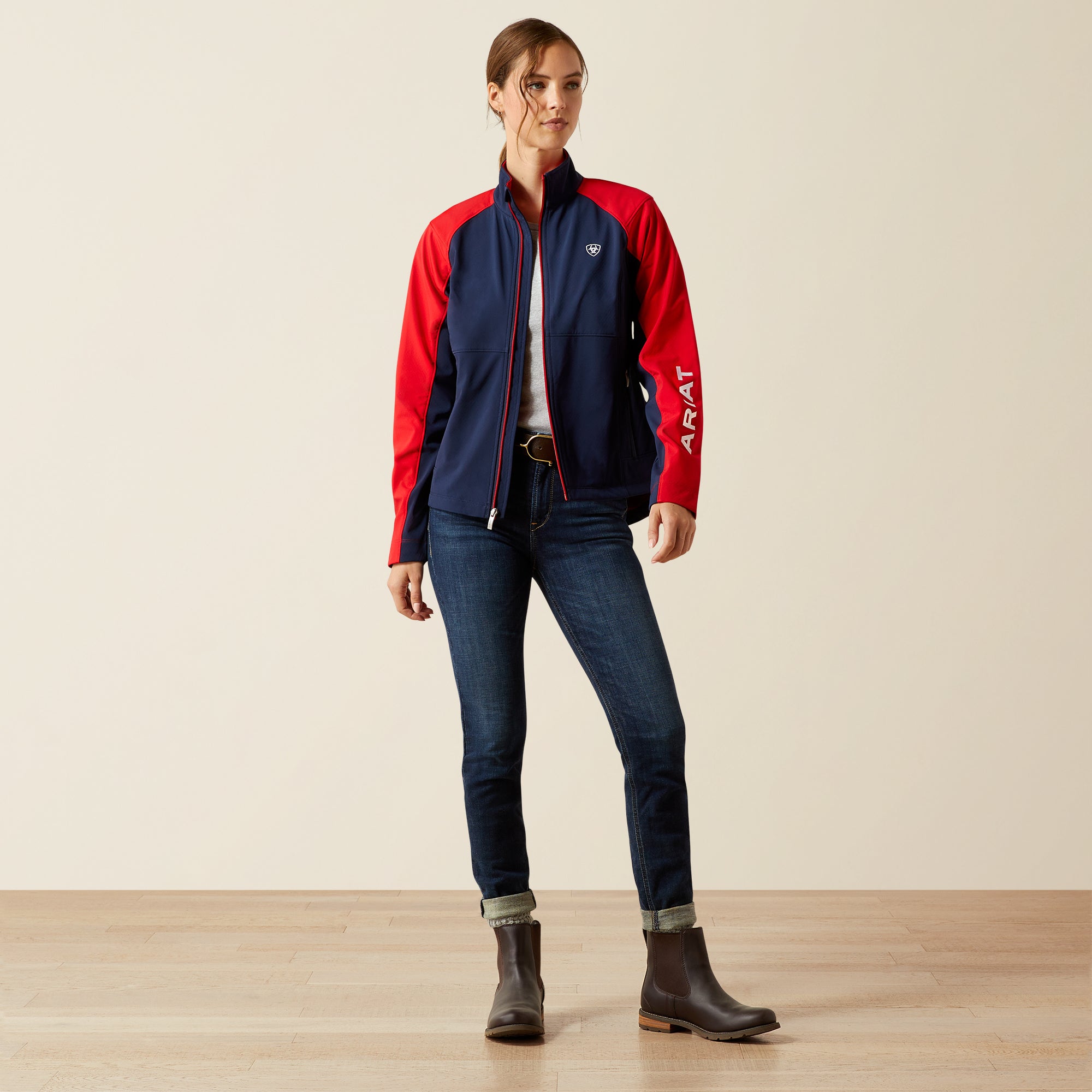 Ariat Womens Team EQ Jacket Navy/Red