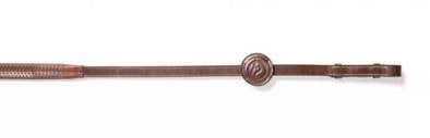 Trust Fontainebleau 5/8inch Rubber Reins Brown/Silver