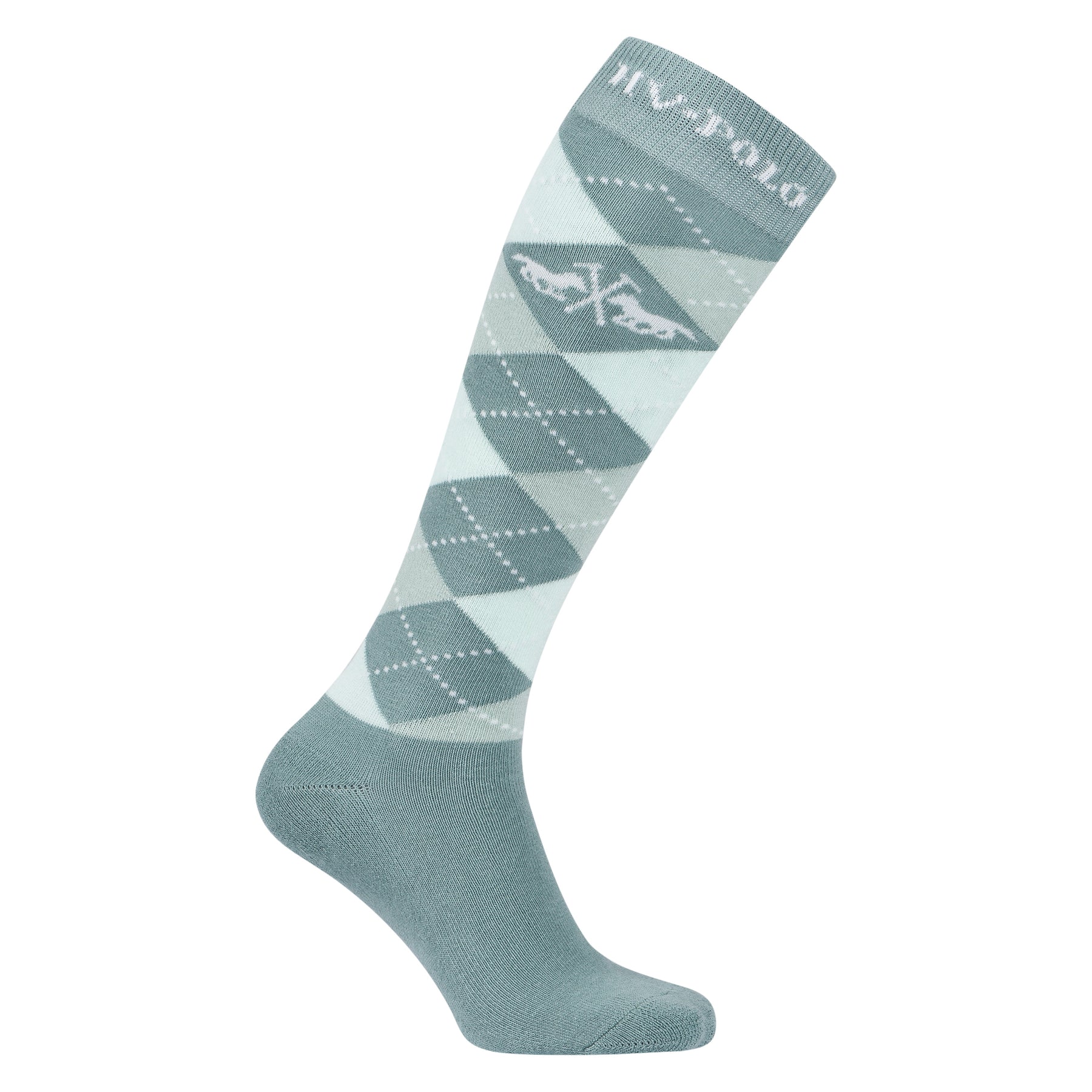 HV Polo aqua argyle patterned sock