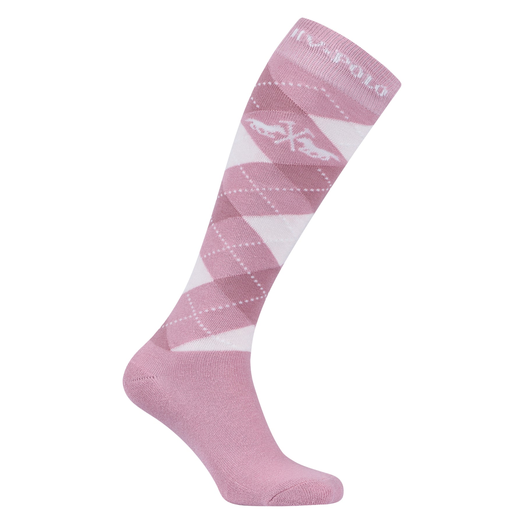 HV Polo pink argyle patterned sock