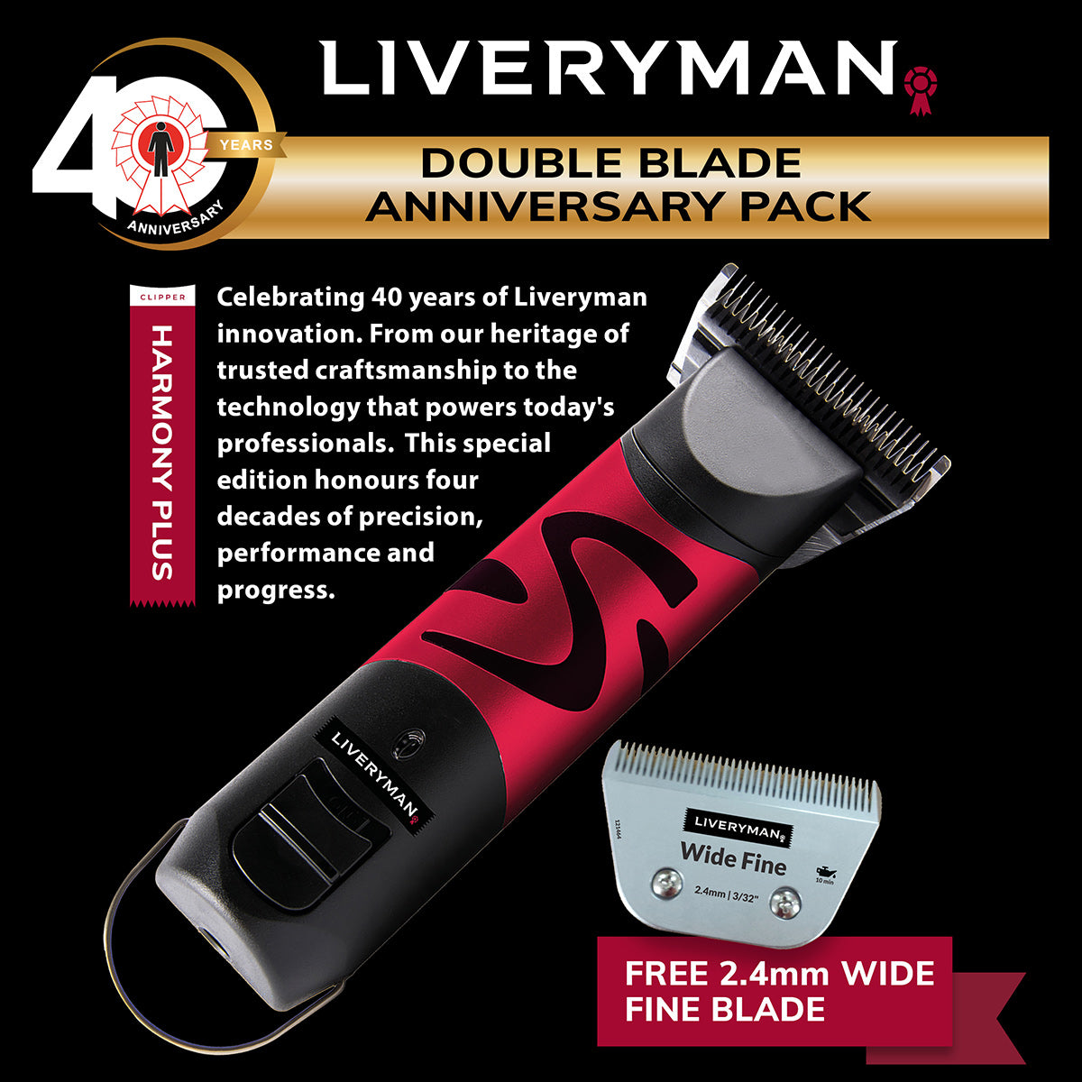 Liveryman Harmony Plus  Wide Blade
Rechargeable 2.4mm blade