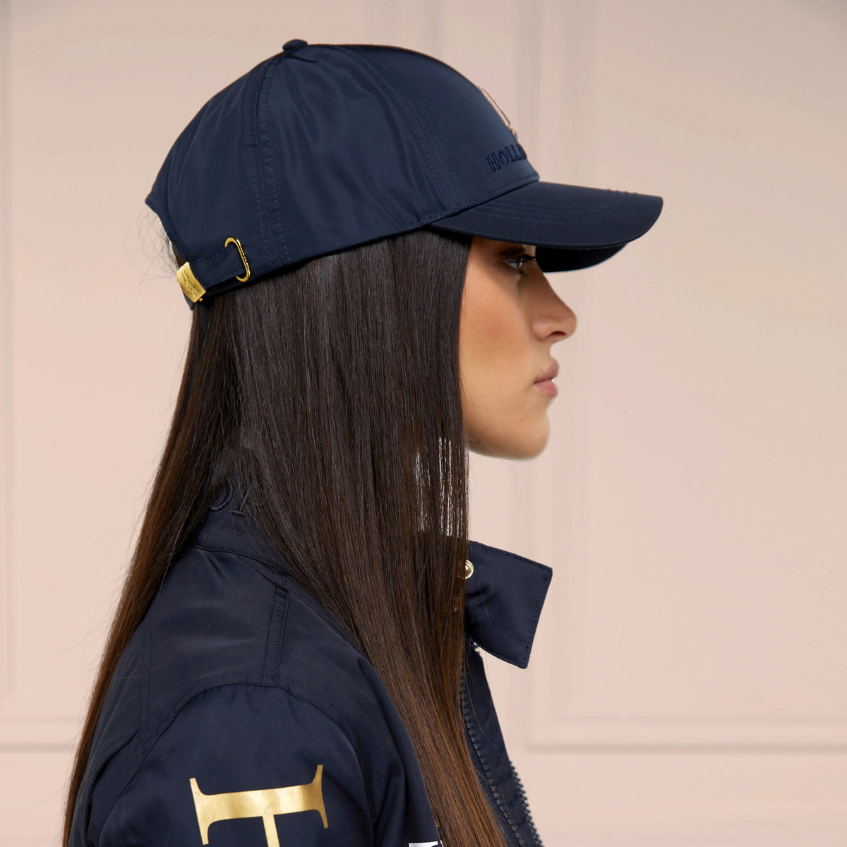 Holland Cooper Women's Burghley Equestrian Cap - Ink Navy Monogram