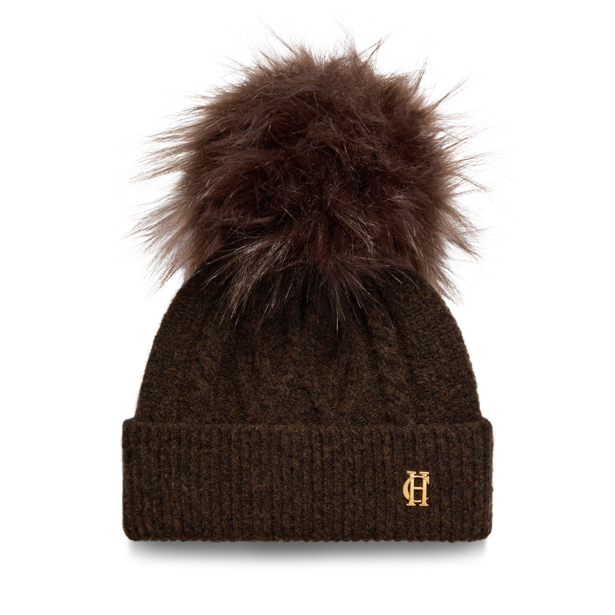 Holland Cooper Women's Sloane Cable Bobble Hat