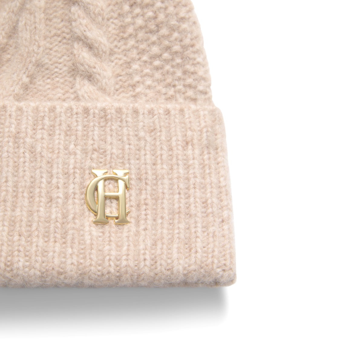 Holland Cooper Women's Sloane Cable Bobble Hat