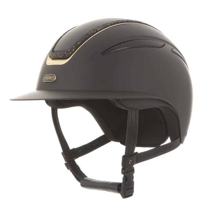 Evoke Callisto Classic Peak Black/Gold Crystal Frame
