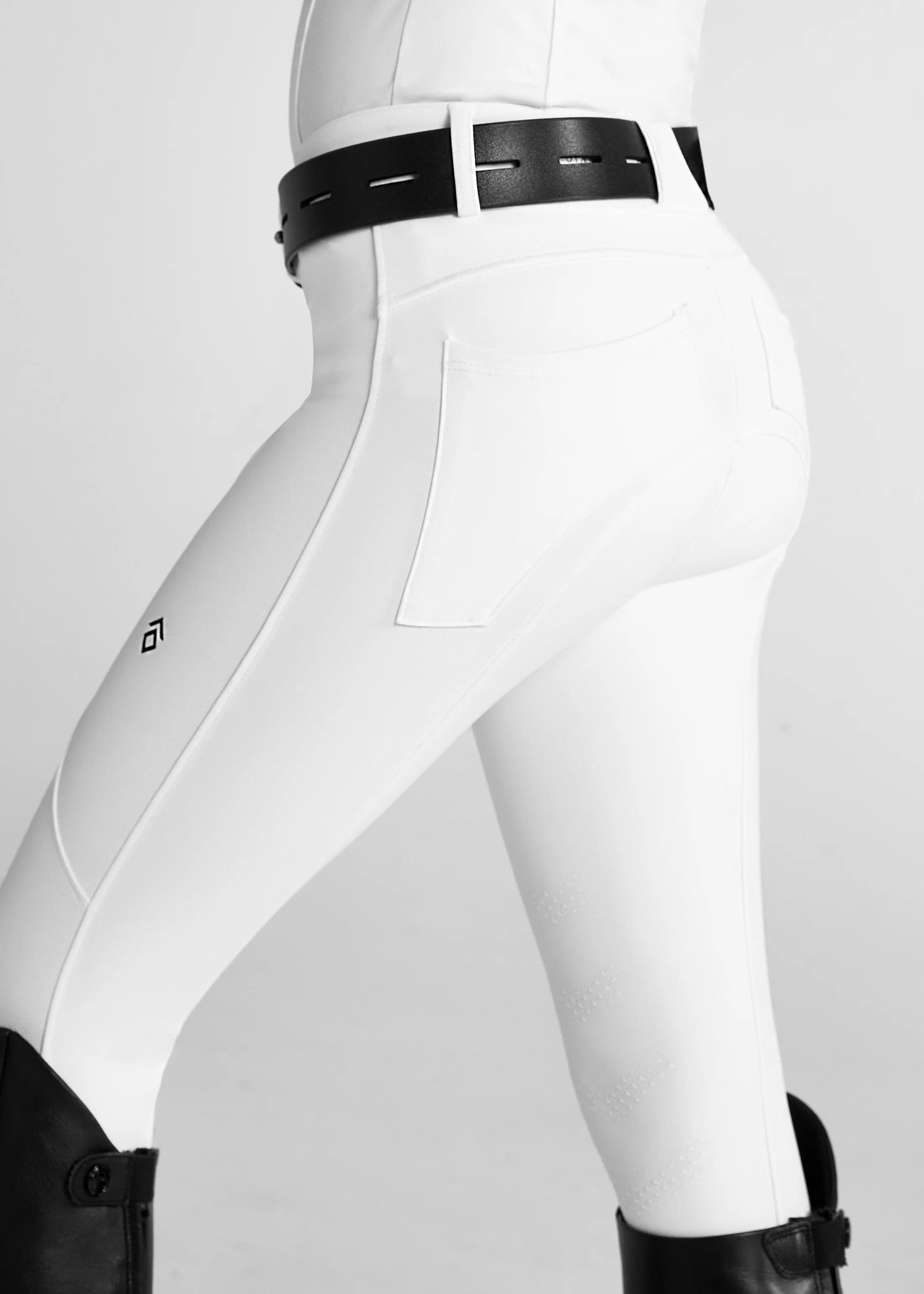 Aztec Diamond Young Rider Core Mid-Rise Silicone Grip Breeches - White