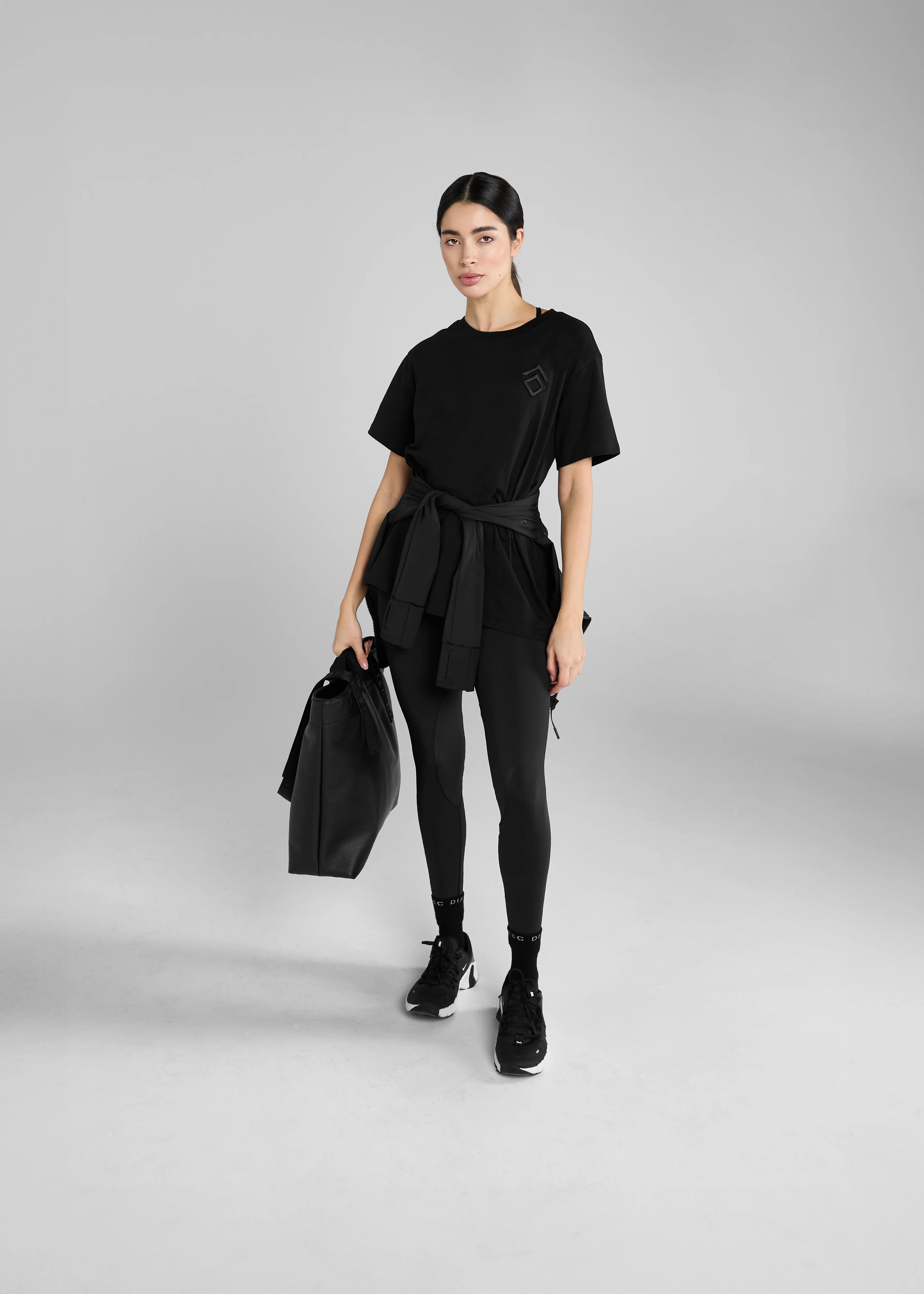 Aztec Diamond Women's Oversized Luxury Cotton AD T-Shirt - Black