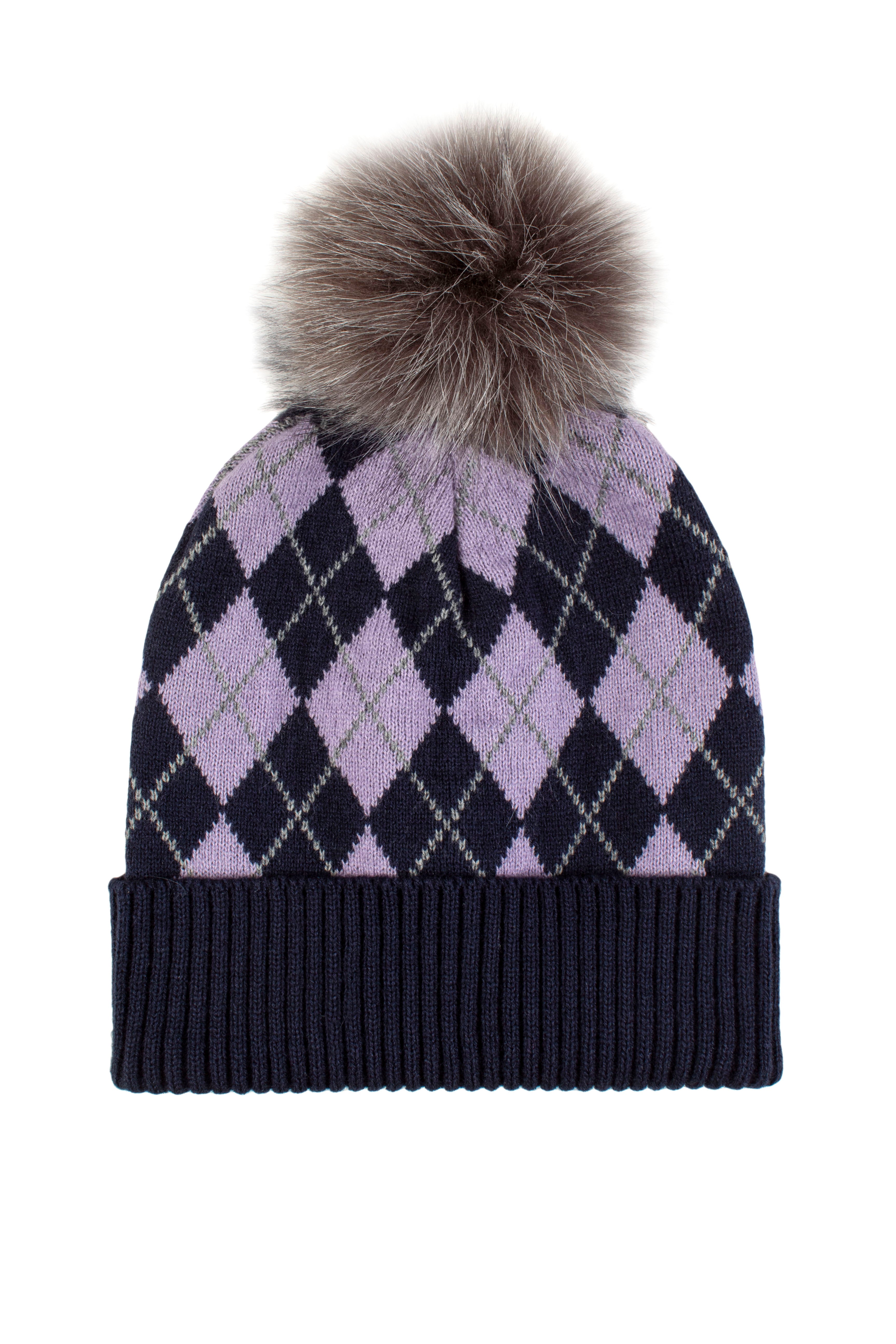 PA Norden Adults Argyle Pom Hat