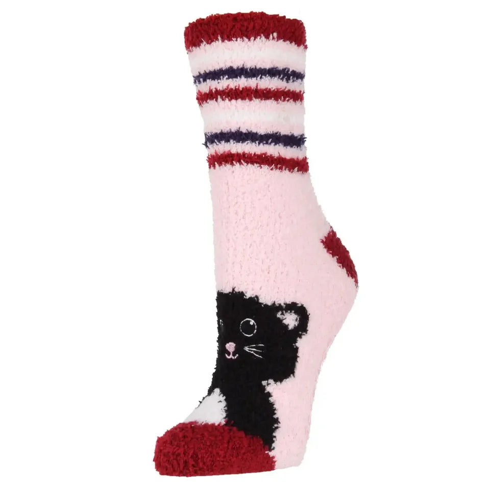Premier Accessories Junior Fluffy Cat Socks - 2 Pack
