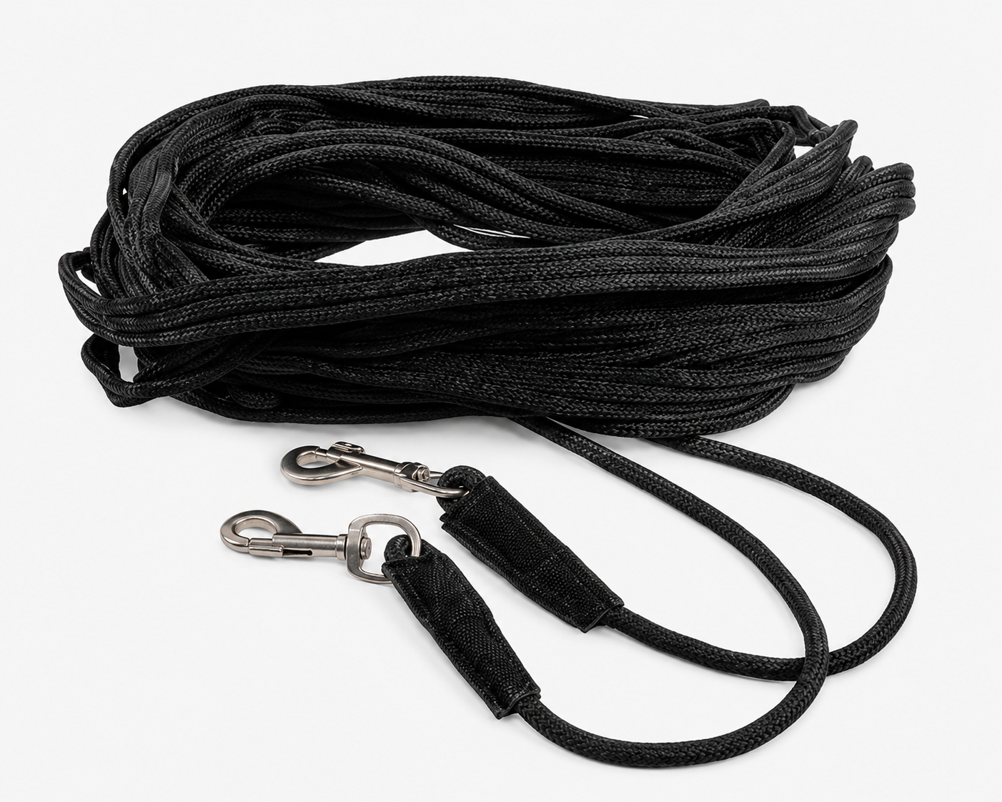 QHP Lunging Reins Double Black