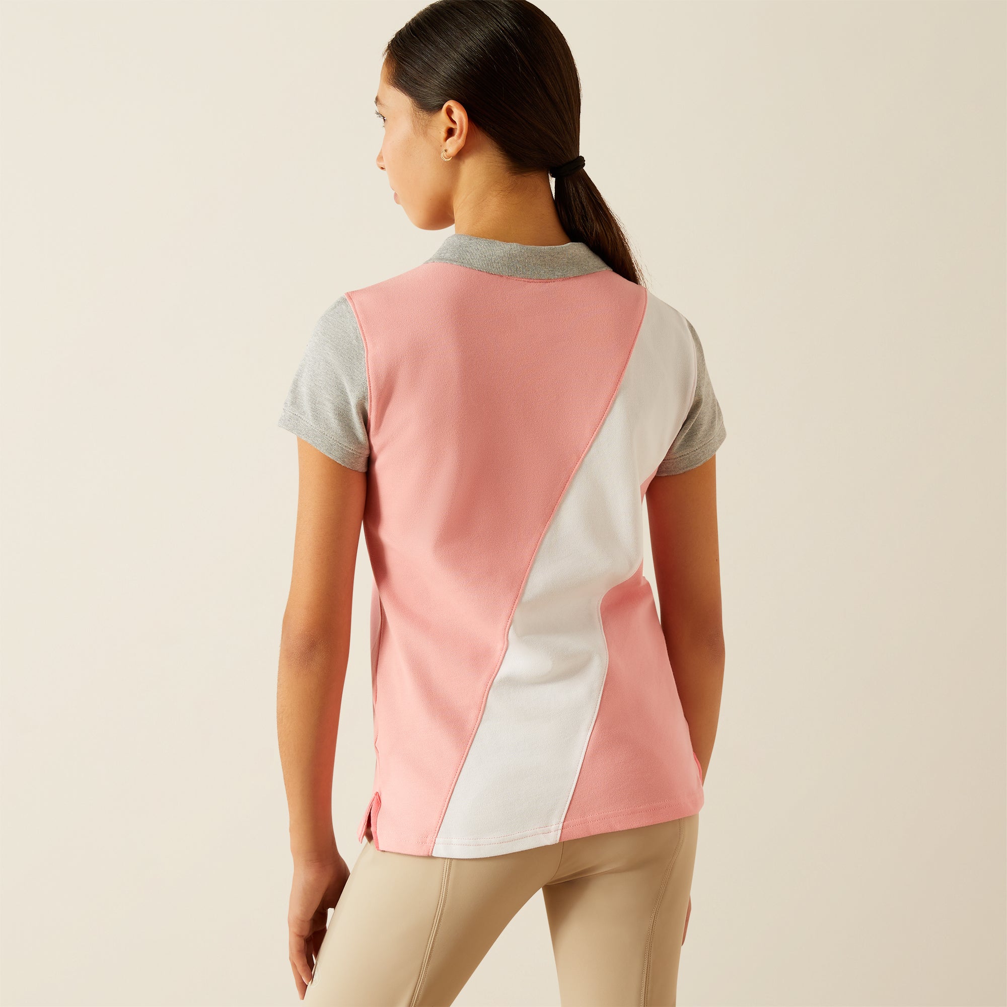 Ariat Yth Taryn SS Polo Flamingo Pink/Coral