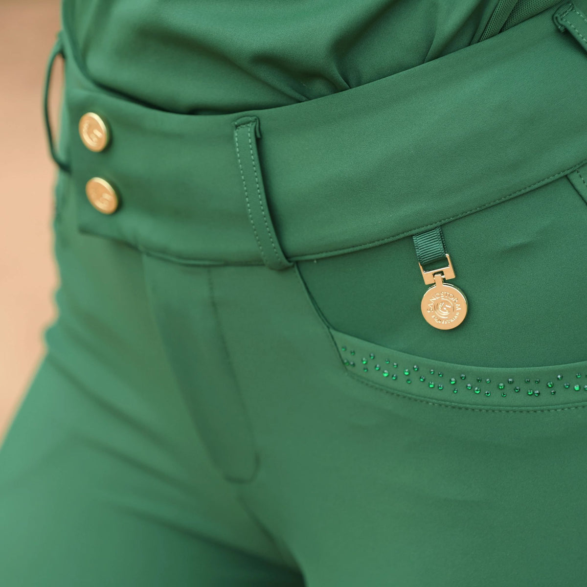 Sandstorm Equestrian Women's Lonraí Collection Performance Hybrid Jodhpurs - Emerald