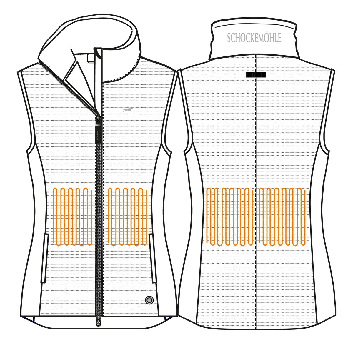 Schockemöhle Women's SP Mona Style Heating Gilet - Black