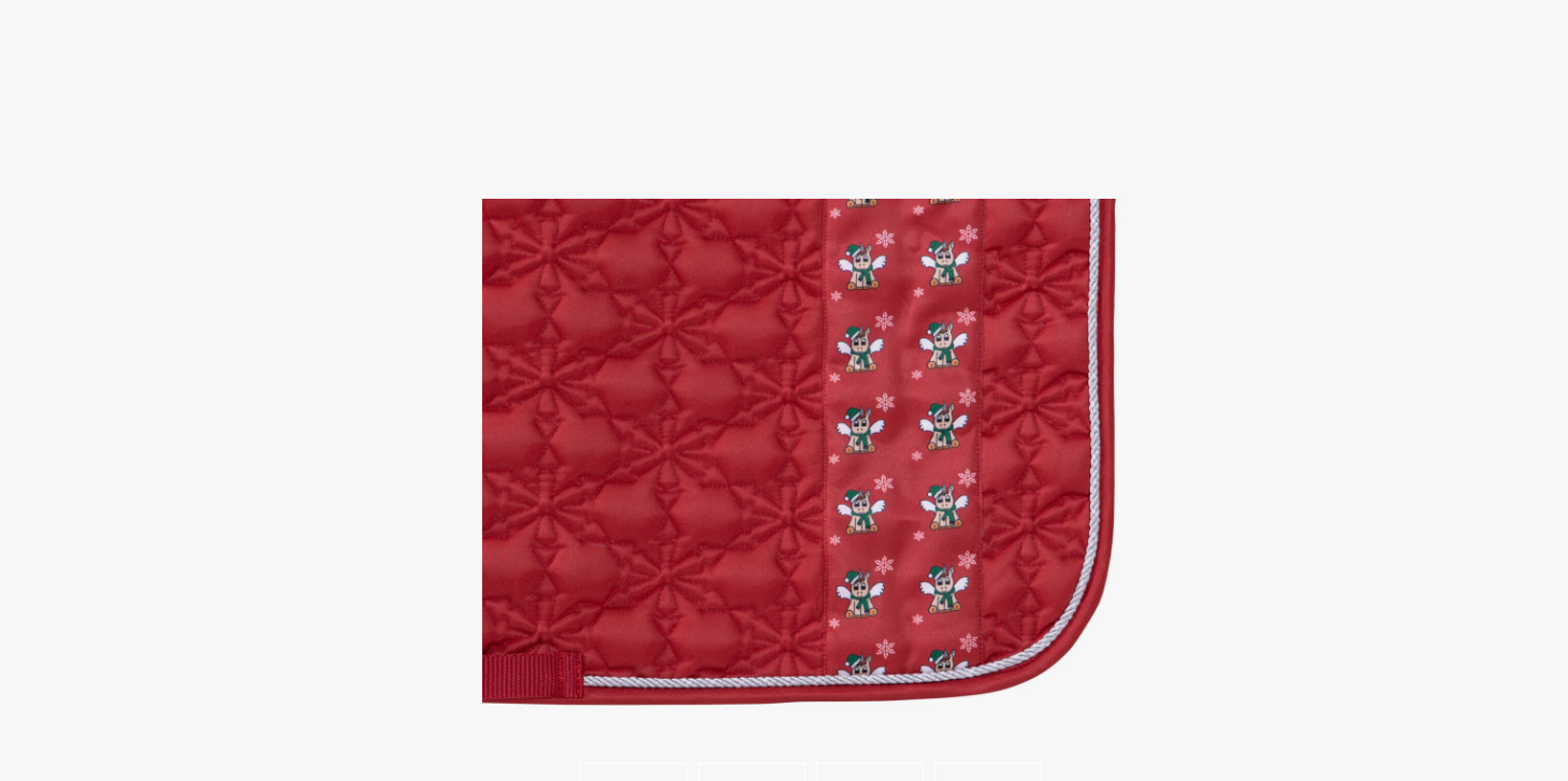 QHP Merry Christmas Dressage Saddle Pad - Red
