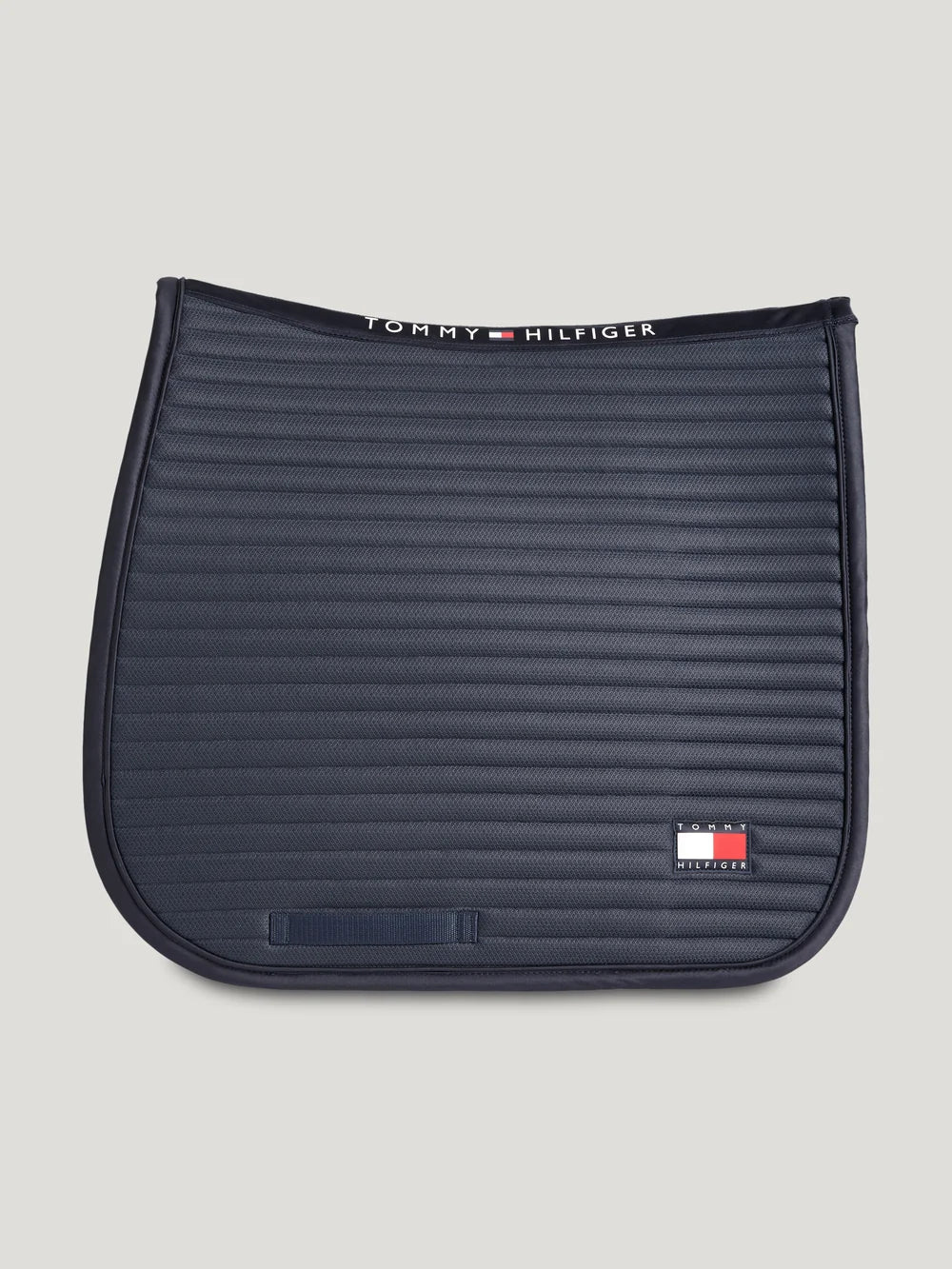 Side view of Tommy Hilfiger Barney Mesh Dressage Saddle Pad in Desert Sky